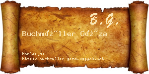 Buchmüller Géza névjegykártya