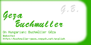 geza buchmuller business card